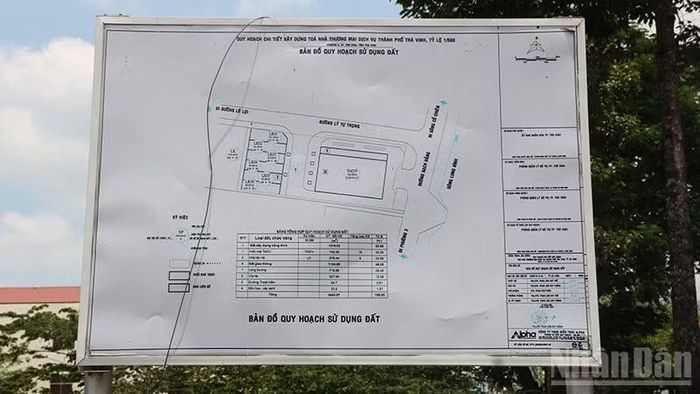 Bản đồ quy hoạch sử dụng đất của dự án nhà ở xã hội phường Long Đức, tỉnh Vĩnh Long.