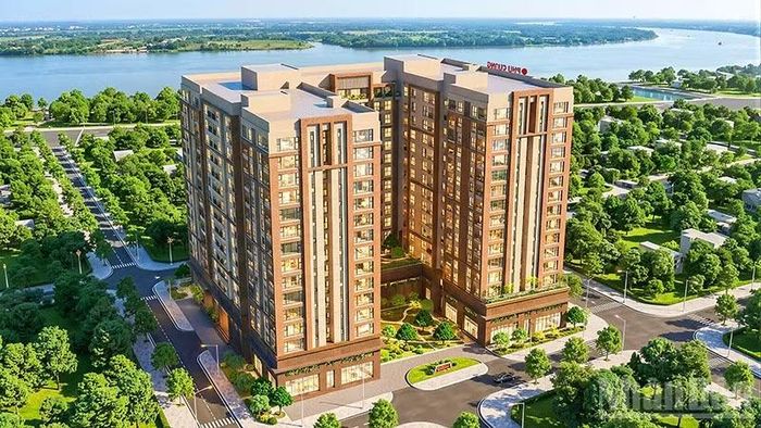 Phối cảnh dự án nhà ở xã hội phường Long Châu, tỉnh Vĩnh Long.
