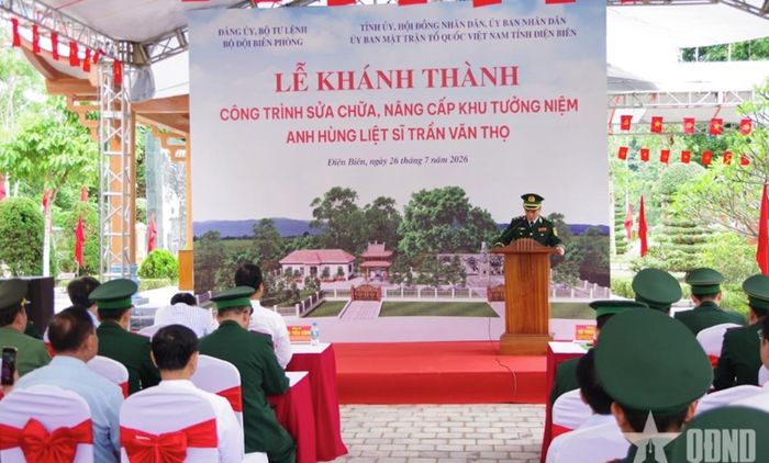  Trung tướng Vũ Trung Kiên phát biểu tại lễ khánh thành.