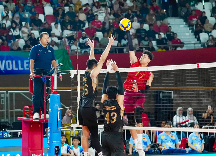 Trận đấu giữa đội tuyển Việt Nam và Thái Lan diễn ra kịch tính. Ảnh: Thailand Volleyball Association