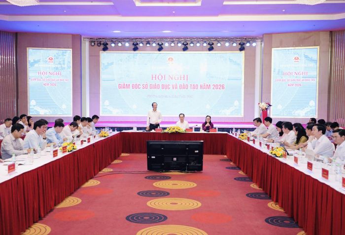 Tại hội nghị giám đốc sở GD-ĐT năm 2026 vừa diễn ra, các địa phương đề nghị duy trì kỳ thi nhưng siết chặt khâu tổ chức tại địa phương bằng nhiều giải pháp. Ảnh: MOET