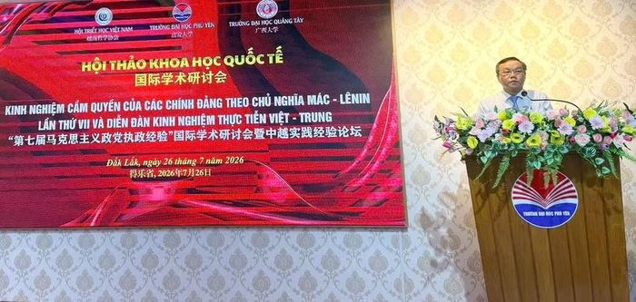 Ông Đào Mỹ - Phó chủ tịch Ủy ban nhân dân tỉnh Đắc Lắk phát biểu tại hội thảo.