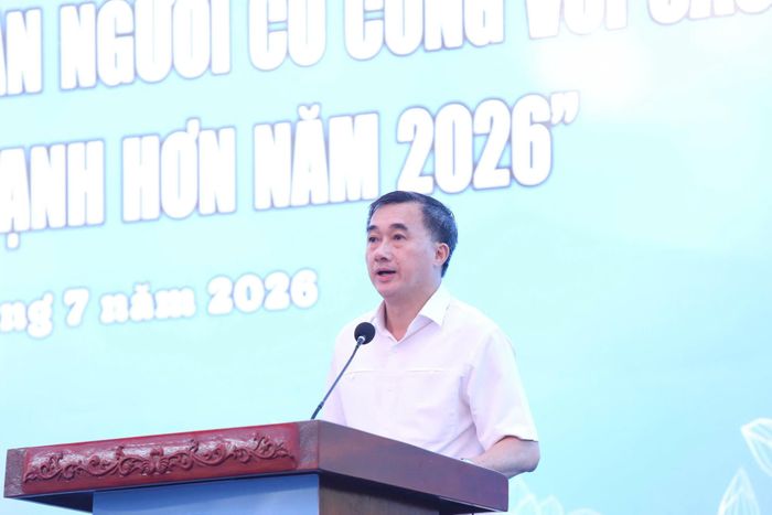 Thứ trưởng Bộ Y tế Trần Văn Thuấn phát biểu tại chương trình.