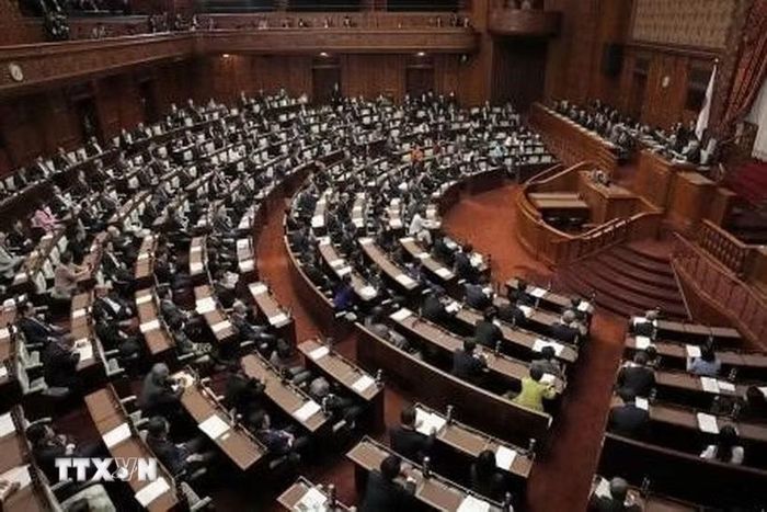 Quang cảnh phiên họp Quốc hội Nhật Bản tại thủ đô Tokyo. (Ảnh: Kyodo/TTXVN phát)