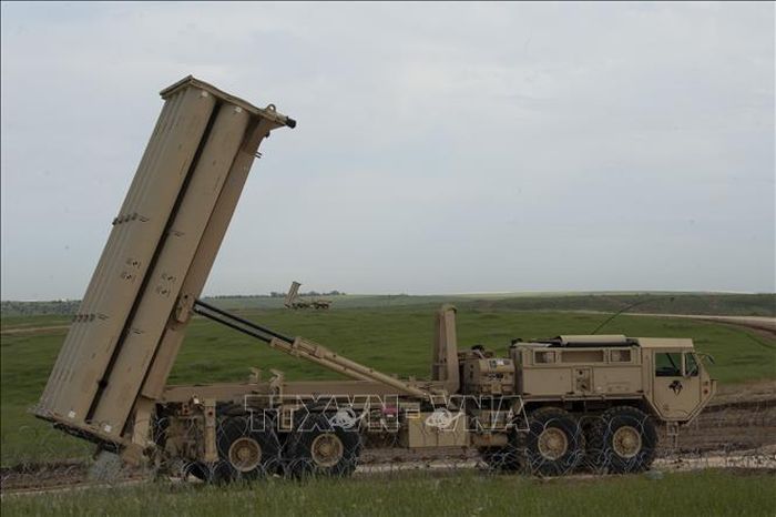 (Tư liệu) Hệ thống phòng thủ tên lửa tầm cao giai đoạn cuối (THAAD) của Mỹ. Ảnh: AFP/TTXVN