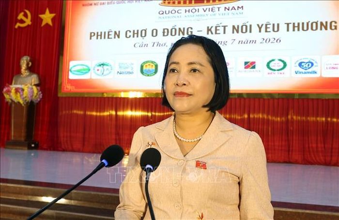 Phó Chủ tịch Quốc hội Nguyễn Thị Thanh phát biểu. Ảnh: Duy Khương/TTXVN
