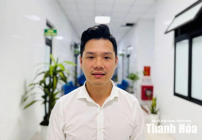 Anh Trịnh Mạnh Hùng, nhân viên Phòng Quản lý chất lượng Bệnh viện Phụ sản Thanh Hóa.