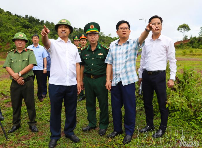 Bí thư Tỉnh ủy Trần Tiến Dũng kiểm tra dự án mặt bằng, hạ tầng kỹ thuật và các công trình phục vụ hoạt động cửa khẩu A Pa Chải.