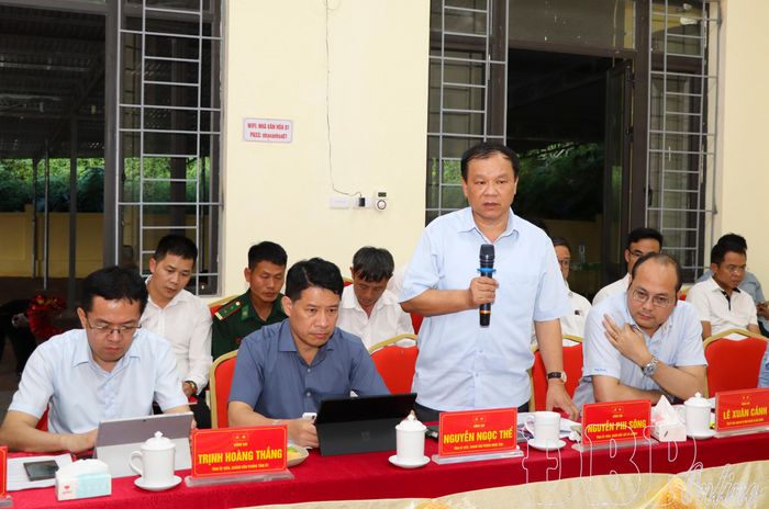 Lãnh đạo Sở Tài chính phát biểu tại buổi làm việc.
