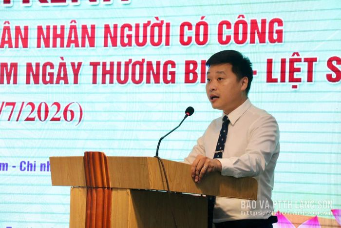 Lãnh đạo UBND phường Tam Thanh phát biểu tại chương trình