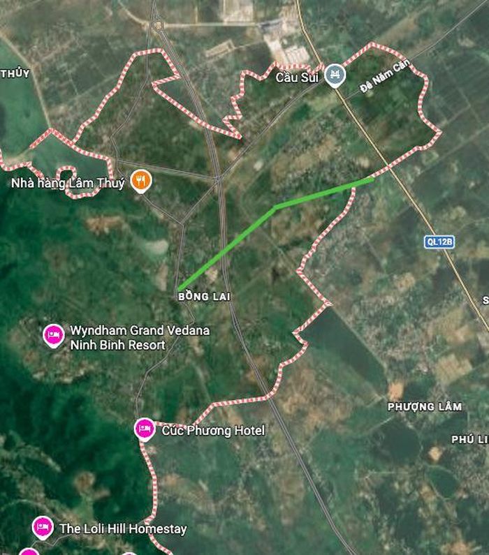 Hình ảnh thực địa trên Google vệ tinh.