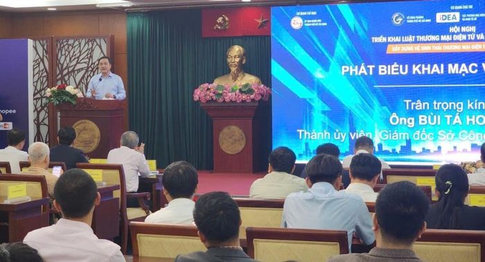 Ông Bùi Tá Hoàng Vũ - Giám đốc Sở Công Thương TP. Hồ Chí Minh phát biểu khai mạc Hội nghị