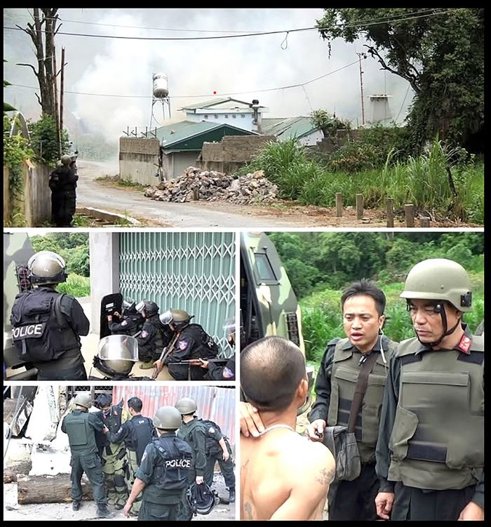 Đại tá Trần Anh Tuấn, Trưởng ban chuyên án TN18, TN 19 trực tiếp chỉ huy tại hiện trường và hỏi cung đối tượng bị bắt