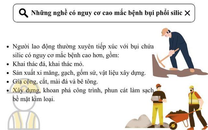 Những nghề có nguy cơ mắc bệnh bụi phổi silic. (Ảnh Thành Long)