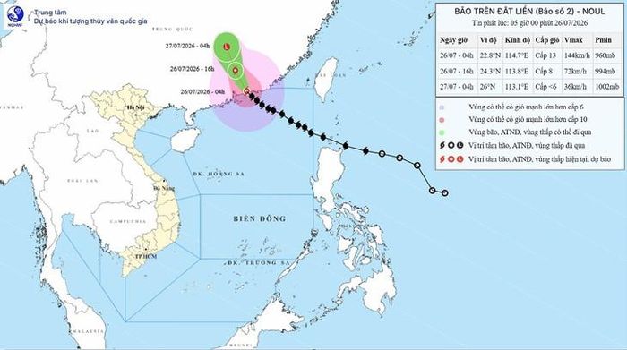 Bão Noul đã đổ bộ vào đất liền Trung Quốc sáng nay.
