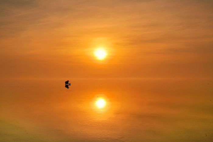  Bãi biển Quang Lang tại xã Thái Thụy (Hưng Yên), sáng 26/7. Ảnh: Phạm Tú. 
