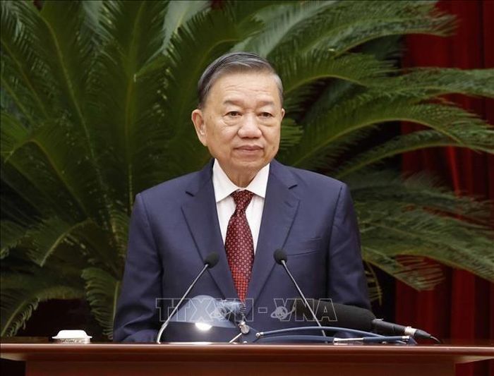 Tổng Bí thư, Chủ tịch nước Tô Lâm phát biểu bế mạc Hội nghị Ban Chấp hành Trung ương Đảng lần thứ 3, khóa XIV. Ảnh: TTXVN