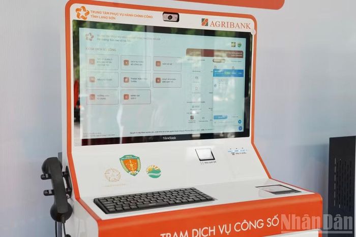Trạm dịch vụ công số được lắp đặt tại Trung tâm phục vụ Hành chính công phường Đông Kinh, tỉnh Lạng Sơn.