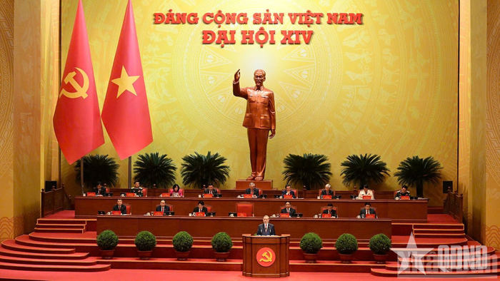 Khai mạc Đại hội đại biểu toàn quốc lần thứ XIV của Đảng Cộng sản Việt Nam. Ảnh: Báo Nhân Dân
