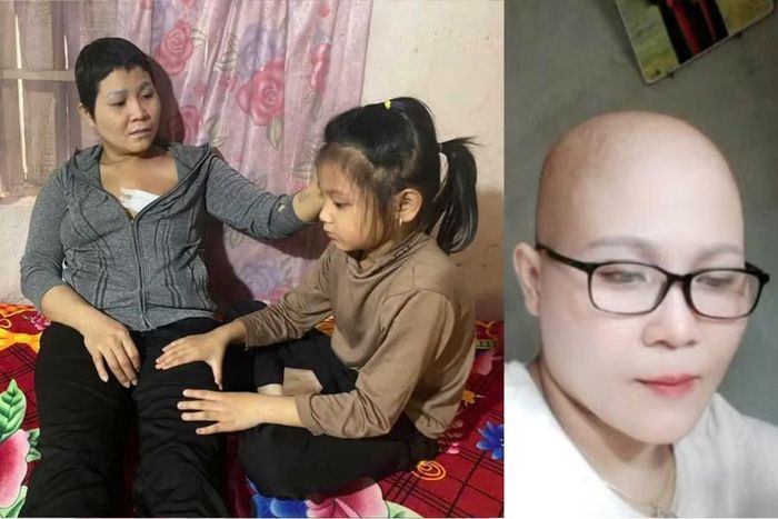 Bé Diệu Linh cầu nguyện phép màu sẽ đến với người mẹ yêu quý của mình.