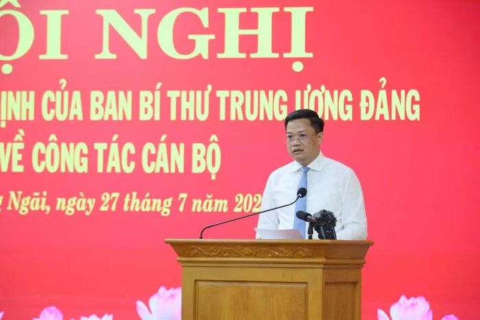 Ông Nguyễn Đức Tâm phát biểu nhận nhiệm vụ.