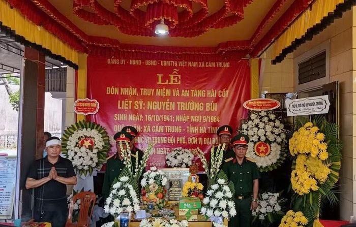 Lễ đón nhận, truy niệm và an táng hài cốt liệt sĩ Nguyễn Trường Bùi.