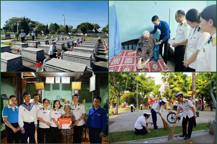 Các hoạt động tri ân thiết thực của cán bộ, ĐVTN, hội viên các đơn vị ở Vùng 3 Hải quân.