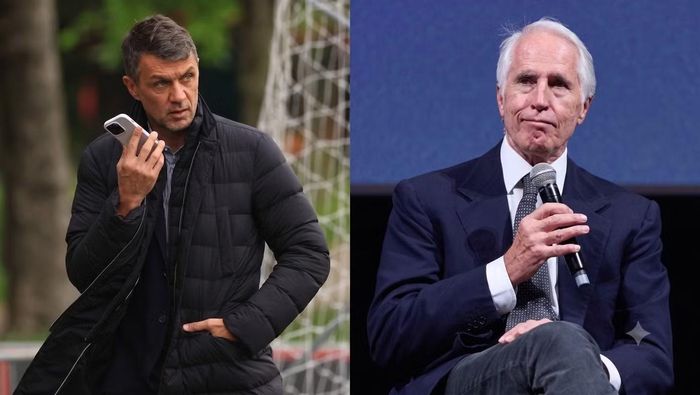  Chủ tịch FIGC Malago (bên phải) sẽ phải lựa chọn giữa việc nhượng bộ Maldini hay đối đầu với dư luận. 