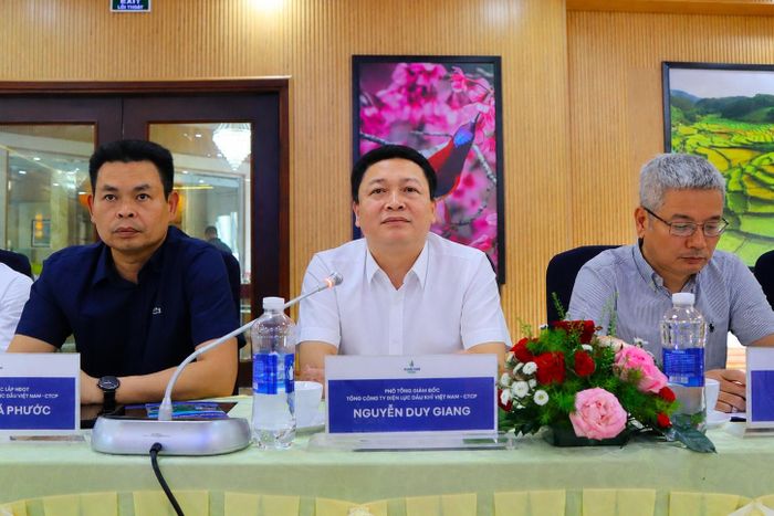 Ông Nguyễn Duy Giang - Phó Tổng Giám đốc PV Power đề nghị các đơn vị phối hợp chặt chẽ để xử lý kịp thời các khó khăn, vướng mắc.