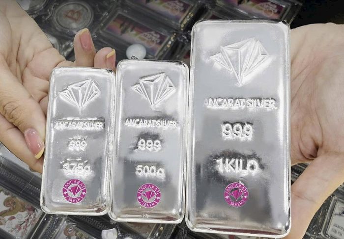 Giá bạc trong nước đi lên. Ảnh: Ancarat