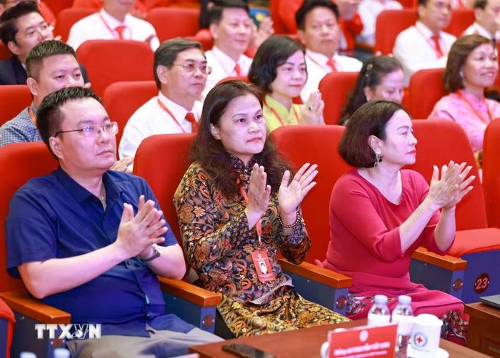 Đại biểu dự đại hội. (Ảnh: Thanh Tùng/TTXVN)