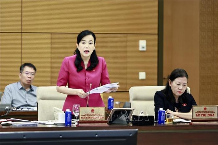 Chủ nhiệm Ủy ban Khoa học, Công nghệ và Môi trường của Quốc hội Nguyễn Thanh Hải phát biểu. Ảnh: Doãn Tấn/TTXVN