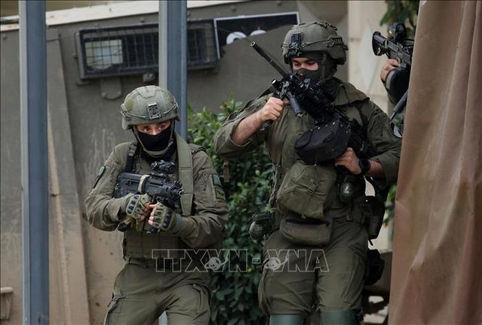 Binh sĩ Israel được triển khai tại Jenin, Bờ Tây. Ảnh: THX/TTXVN phát