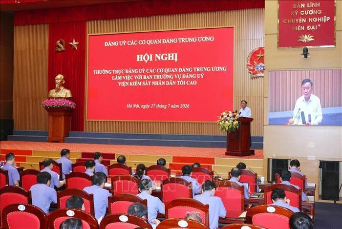 Thường trực Ban Bí thư Trần Cẩm Tú phát biểu kết luận Hội nghị. Ảnh: Phương Hoa/TTXVN