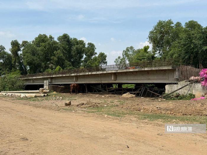 Hai cây cầu bắc qua kênh, trên tuyến Gò Dưa - Phạm Văn Đồng, Vành đai 2, Tp.HCM được xây dựng từ nhiều năm trước trơ trọi khung sắt, một số hộ dân gần khu vực đã sử dụng gầm cầu để chăn nuôi gia súc, gia cầm.