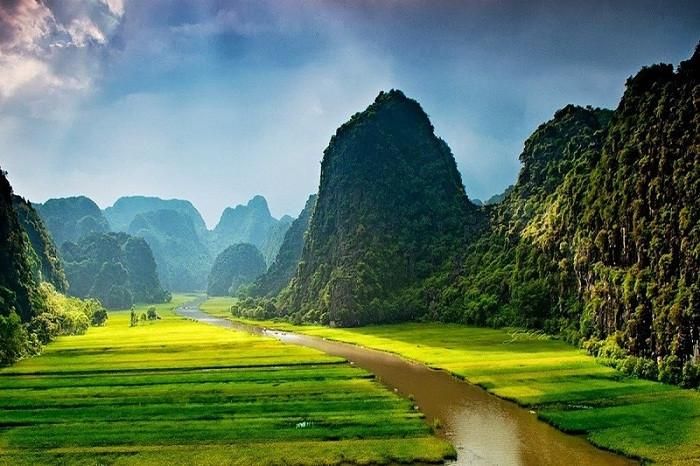 Thung Nắng Ninh Bình từ trên cao. Ảnh: Lữ hành Việt Nam