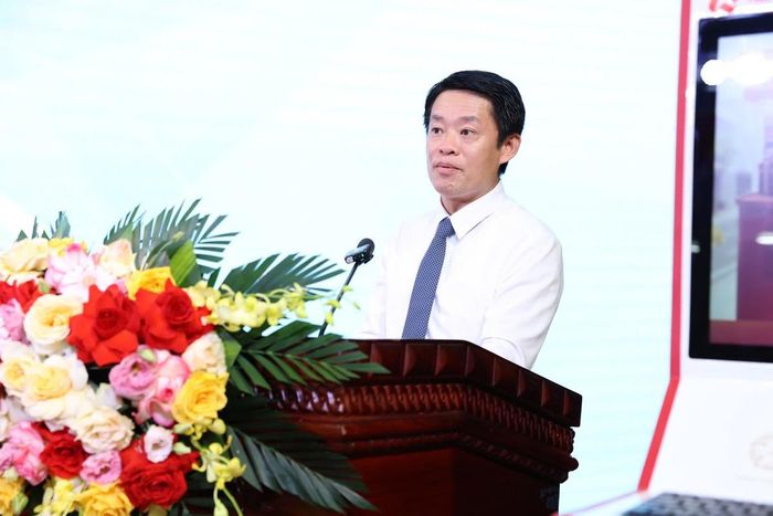 Ông Nguyễn Quang Huy, Giám đốc Sở Khoa học và Công nghệ tỉnh Lạng Sơn, phát biểu tại buổi lễ. Ảnh: Lạng Sơn.