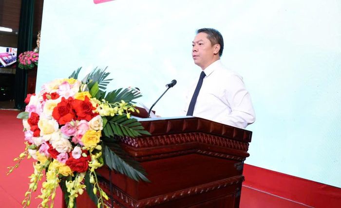 Ông Đoàn Thanh Sơn, Phó Chủ tịch UBND tỉnh Lạng Sơn, phát biểu tại buổi lễ. Ảnh: Lạng Sơn.