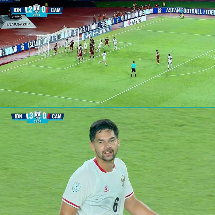 Sandy Walsh nâng tỷ số lên 3-0. Ảnh: ASEAN Footbal News(AFN)