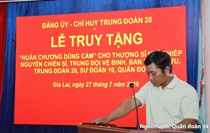 Ông Rah Lan Blak (chú của Thượng sĩ Kpă Thiêp) bày tỏ lòng biết ơn sâu sắc trước sự quan tâm của Đảng, Nhà nước, Quân ủy Trung ương, Bộ Quốc phòng, Bộ Tư lệnh Quân đoàn 34, cấp ủy, chính quyền địa phương và các cơ quan, đơn vị đối với gia đình.