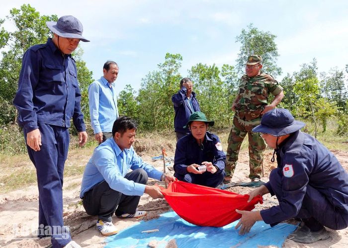 Đội K92 tìm kiếm và quy tập hài cốt liệt sĩ quân tình nguyện và chuyên gia Việt Nam hy sinh trong các thời kỳ chiến tranh tại Campuchia. Ảnh: Đội K92 cung cấp
