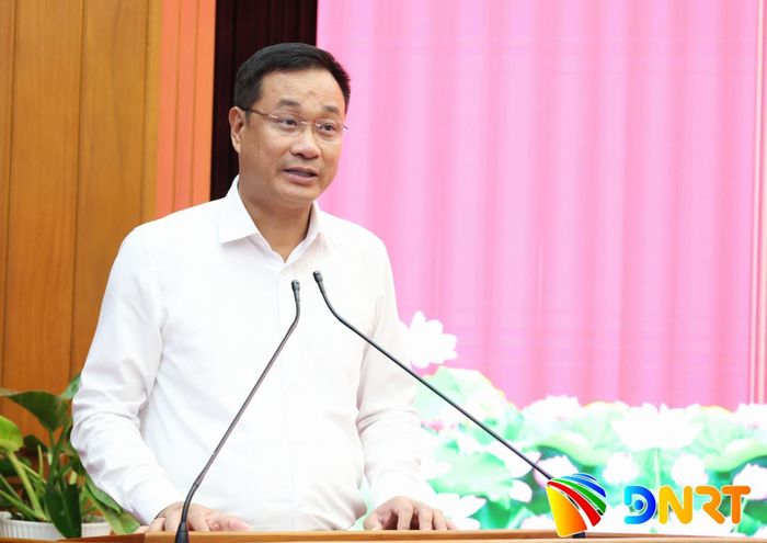 Bí thư Thành ủy Lê Ngọc Quang phát biểu tại buổi gặp mặt. Ảnh: NGỌC HÀ