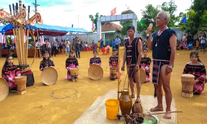  Lễ mừng cốm lúa mới của đồng bào dân tộc Bahnar xã Vĩnh Sơn. Ảnh: Ngọc Nhuận 