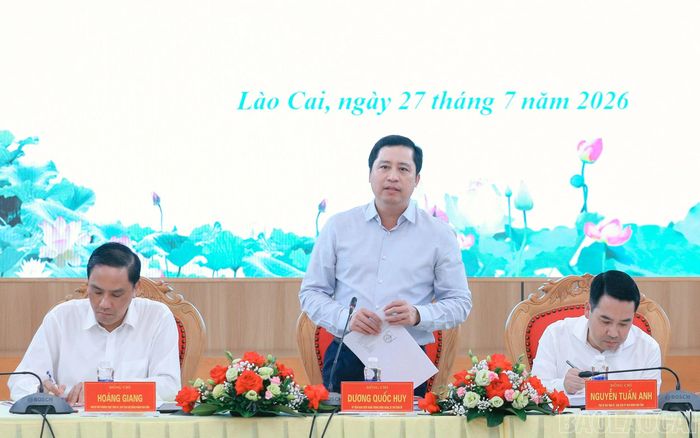 Bí thư Tỉnh ủy Dương Quốc Huy phát biểu kết luận buổi làm việc.