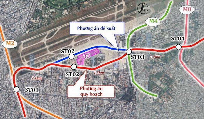 Hướng tuyến theo phương án đề xuất. Nguồn: MAUR