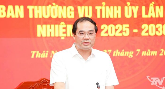 Đồng chí Trịnh Xuân Trường, Ủy viên Trung ương Đảng, Bí thư Tỉnh ủy, phát biểu kết luận Hội nghị.