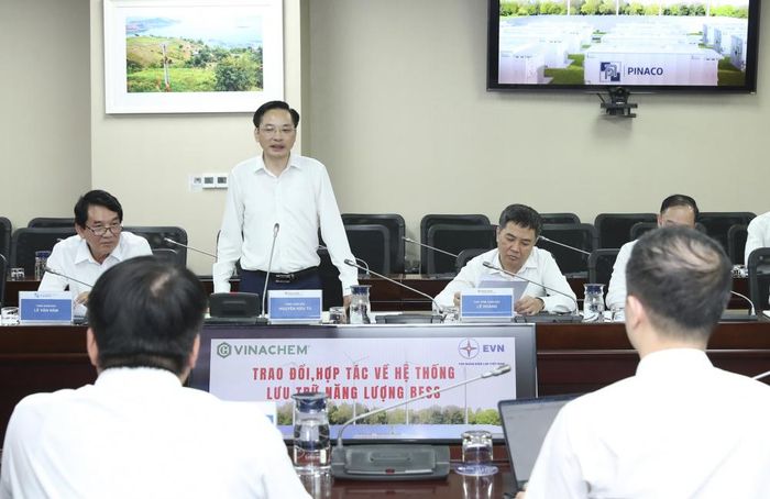 Tổng Giám đốc Vinachem Nguyễn Hữu Tú phát biểu. Ảnh: Ng.Tuấn