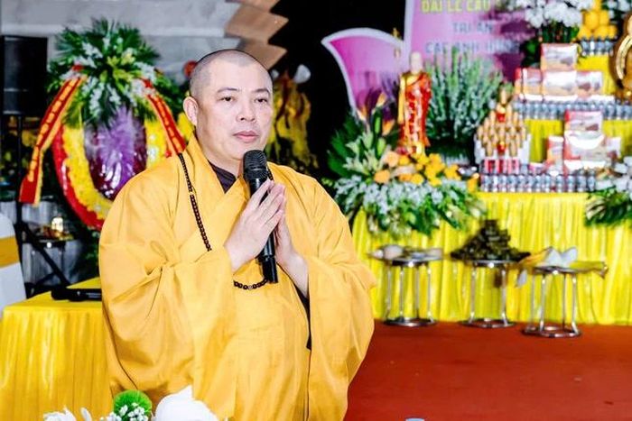 Thượng tọa Thích Tâm Chính phát biểu