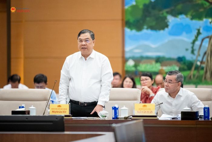 Phó Thủ tướng Thường trực Chính phủ Phạm Gia Túc phát biểu tại phiên họp