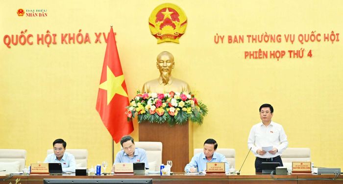 Phó Chủ tịch Quốc hội Nguyễn Hồng Diên điều hành phiên họp. Ảnh: Quang Khánh